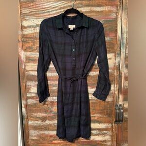Loft Plaid Shirt Dress